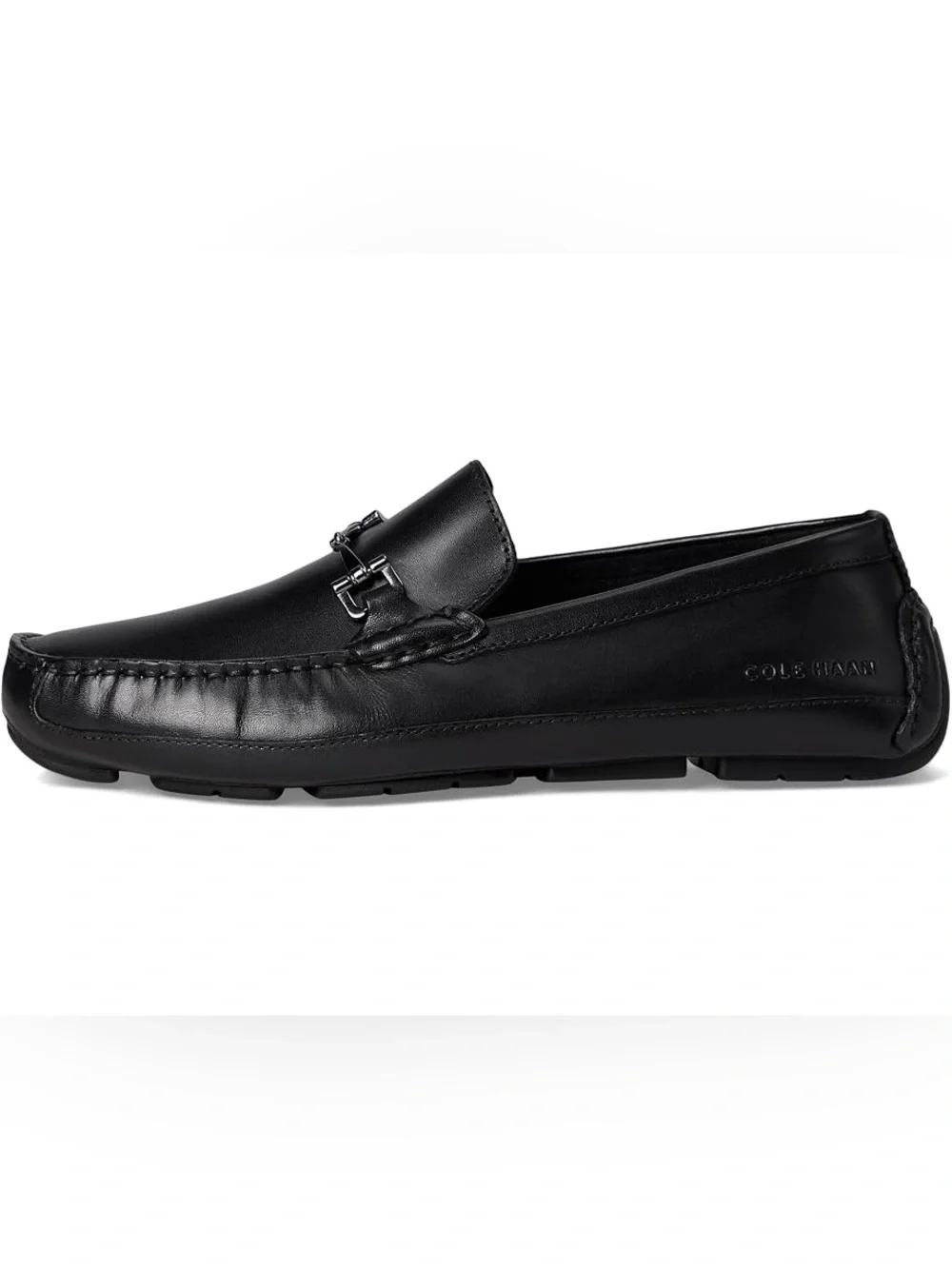 NWOT Cole Haan Wyatt Driver Loafers Men’s Size 8 Black Leather Bit Moc Toe Shoes